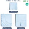 image400 Thread Count Cotton Sheet Set  King Size 100 Cotton Sheets  Easily Fits 8quot to 16quot Mattress  SilkySoft Wrinkle Free Breathable and Comfy  Deep Pockets ampamp Hotel Quality Bedding Set  Beige11  Baby Blue