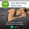image400 Thread Count Cotton Sheet Set  King Size 100 Cotton Sheets  Easily Fits 8quot to 16quot Mattress  SilkySoft Wrinkle Free Breathable and Comfy  Deep Pockets ampamp Hotel Quality Bedding Set  Beige05  Dark Grey