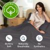 image400 Thread Count Cotton Sheet Set  King Size 100 Cotton Sheets  Easily Fits 8quot to 16quot Mattress  SilkySoft Wrinkle Free Breathable and Comfy  Deep Pockets ampamp Hotel Quality Bedding Set  Beige05  Dark Grey