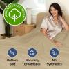image400 Thread Count Cotton Sheet Set  King Size 100 Cotton Sheets  Easily Fits 8quot to 16quot Mattress  SilkySoft Wrinkle Free Breathable and Comfy  Deep Pockets ampamp Hotel Quality Bedding Set  Beige09  Beige
