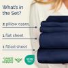image400 Thread Count Cotton Sheet Set  King Size 100 Cotton Sheets  Easily Fits 8quot to 16quot Mattress  SilkySoft Wrinkle Free Breathable and Comfy  Deep Pockets ampamp Hotel Quality Bedding Set  Beige13  Navy Blue