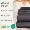image400 Thread Count Cotton Sheet Set  King Size 100 Cotton Sheets  Easily Fits 8quot to 16quot Mattress  SilkySoft Wrinkle Free Breathable and Comfy  Deep Pockets ampamp Hotel Quality Bedding Set  Beige05  Dark Grey