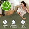image400 Thread Count Cotton Sheet Set  King Size 100 Cotton Sheets  Easily Fits 8quot to 16quot Mattress  SilkySoft Wrinkle Free Breathable and Comfy  Deep Pockets ampamp Hotel Quality Bedding Set  Beige17  Sage Green