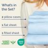 image400 Thread Count Cotton Sheet Set  King Size 100 Cotton Sheets  Easily Fits 8quot to 16quot Mattress  SilkySoft Wrinkle Free Breathable and Comfy  Deep Pockets ampamp Hotel Quality Bedding Set  Beige11  Baby Blue