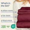 image400 Thread Count Cotton Sheet Set  King Size 100 Cotton Sheets  Easily Fits 8quot to 16quot Mattress  SilkySoft Wrinkle Free Breathable and Comfy  Deep Pockets ampamp Hotel Quality Bedding Set  Beige15  Burgundy