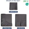image400 Thread Count Cotton Sheet Set  King Size 100 Cotton Sheets  Easily Fits 8quot to 16quot Mattress  SilkySoft Wrinkle Free Breathable and Comfy  Deep Pockets ampamp Hotel Quality Bedding Set  Beige05  Dark Grey