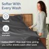 image400 Thread Count Cotton Sheet Set  King Size 100 Cotton Sheets  Easily Fits 8quot to 16quot Mattress  SilkySoft Wrinkle Free Breathable and Comfy  Deep Pockets ampamp Hotel Quality Bedding Set  Beige05  Dark Grey