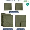 image400 Thread Count Cotton Sheet Set  King Size 100 Cotton Sheets  Easily Fits 8quot to 16quot Mattress  SilkySoft Wrinkle Free Breathable and Comfy  Deep Pockets ampamp Hotel Quality Bedding Set  Beige17  Sage Green