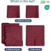 image400 Thread Count Cotton Sheet Set  King Size 100 Cotton Sheets  Easily Fits 8quot to 16quot Mattress  SilkySoft Wrinkle Free Breathable and Comfy  Deep Pockets ampamp Hotel Quality Bedding Set  Beige15  Burgundy
