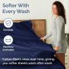 image400 Thread Count Cotton Sheet Set  King Size 100 Cotton Sheets  Easily Fits 8quot to 16quot Mattress  SilkySoft Wrinkle Free Breathable and Comfy  Deep Pockets ampamp Hotel Quality Bedding Set  Beige13  Navy Blue