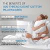 image400 Thread Count Cotton Sheet Set  Twin XL Size 100 Cotton Sheets  Easily Fits 8quot to 16quot Mattress  SilkySoft Wrinkle Free Breathable ampamp Comfy  Deep Pockets ampamp Hotel Quality Bedding Set  White07  Cream