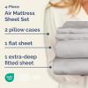 imageAir Mattress Sheet Set for Queen Size  4 Piece Breathable ampamp Cooling Sheets w Extra Deep Pockets  Fits Inflatable ampamp Blow Up Air Mattresses Up to 24 Inches Thick  Ultra Soft ampamp Wrinkle Free  White02  Light Grey