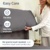 imageDark Grey 3Piece Sheet Set ampamp Pillowcase Bedding Bundle Twin XL Size  Bed Set Includes Complete Twin XL Sheet Set and 2 Twin XL Pillowcases  Hotel Luxury Cooling Sheets ampamp Pillowcase Bedding Set