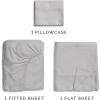 imageExtra Deep Pockets 400 Thread Count 100 Cotton 4 Piece Queen Size Bedding Sheet Set  Breathable ampamp Cooling  Hotel Luxury Bed Sheets Set  Extra Soft Wrinkle Free ampamp Comfy White Bedding Sheets Set02  Light Grey