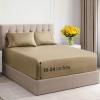 imageExtra Deep Pockets 400 Thread Count 100 Cotton 4 Piece Queen Size Bedding Sheet Set  Breathable ampamp Cooling  Hotel Luxury Bed Sheets Set  Extra Soft Wrinkle Free ampamp Comfy White Bedding Sheets Set05  Beige