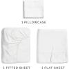 imageExtra Deep Pockets 400 Thread Count 100 Cotton 4 Piece Queen Size Bedding Sheet Set  Breathable ampamp Cooling  Hotel Luxury Bed Sheets Set  Extra Soft Wrinkle Free ampamp Comfy White Bedding Sheets Set01  White