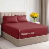 imageExtra Deep Pockets 400 Thread Count 100 Cotton 4 Piece Queen Size Bedding Sheet Set  Breathable ampamp Cooling  Hotel Luxury Bed Sheets Set  Extra Soft Wrinkle Free ampamp Comfy White Bedding Sheets Set08  Burgundy