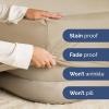 imageExtra Deep Twin 400 Thread Count Cotton Fitted Sheet  Hotel Luxury Single Fitted Sheet Only  Easily Fits 18quot to 24quot Mattress  Soft Wrinkle Free ampamp Breathable ampamp Comfy Extra Deep Pockets Light Grey04  Cream