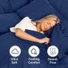 imageExtra Deep Twin 400 Thread Count Cotton Fitted Sheet  Hotel Luxury Single Fitted Sheet Only  Easily Fits 18quot to 24quot Mattress  Soft Wrinkle Free ampamp Breathable ampamp Comfy Extra Deep Pockets Light Grey07  Navy Blue