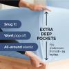 imageExtra Deep Twin 400 Thread Count Cotton Fitted Sheet  Hotel Luxury Single Fitted Sheet Only  Easily Fits 18quot to 24quot Mattress  Soft Wrinkle Free ampamp Breathable ampamp Comfy Extra Deep Pockets Light Grey06  Light Blue