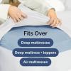 imageExtra Deep Twin 400 Thread Count Cotton Fitted Sheet  Hotel Luxury Single Fitted Sheet Only  Easily Fits 18quot to 24quot Mattress  Soft Wrinkle Free ampamp Breathable ampamp Comfy Extra Deep Pockets Light Grey01  White