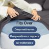 imageExtra Deep Twin 400 Thread Count Cotton Fitted Sheet  Hotel Luxury Single Fitted Sheet Only  Easily Fits 18quot to 24quot Mattress  Soft Wrinkle Free ampamp Breathable ampamp Comfy Extra Deep Pockets Light Grey03  Dark Grey