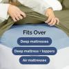 imageExtra Deep Twin 400 Thread Count Cotton Fitted Sheet  Hotel Luxury Single Fitted Sheet Only  Easily Fits 18quot to 24quot Mattress  Soft Wrinkle Free ampamp Breathable ampamp Comfy Extra Deep Pockets Light Grey09  Sage Green
