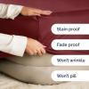imageExtra Deep Twin 400 Thread Count Cotton Fitted Sheet  Hotel Luxury Single Fitted Sheet Only  Easily Fits 18quot to 24quot Mattress  Soft Wrinkle Free ampamp Breathable ampamp Comfy Extra Deep Pockets Light Grey08  Burgundy