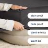 imageExtra Deep Twin 400 Thread Count Cotton Fitted Sheet  Hotel Luxury Single Fitted Sheet Only  Easily Fits 18quot to 24quot Mattress  Soft Wrinkle Free ampamp Breathable ampamp Comfy Extra Deep Pockets Light Grey03  Dark Grey