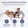 imageFull Comforter Set  3 Piece Bed Set for All Seasons  1 Soft Quilted Comforter w Corner Tabs ampamp 2 Pillow Shams  Comfy Cozy ampamp Breathable  Premium Down Duvet Insert  OekoTEX  Full Size Dark GreyWhite