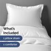 imageFull Comforter Set  3 Piece Bed Set for All Seasons  1 Soft Quilted Comforter w Corner Tabs ampamp 2 Pillow Shams  Comfy Cozy ampamp Breathable  Premium Down Duvet Insert  OekoTEX  Full Size Dark GreyWhite