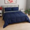 imageFull Comforter Set  3 Piece Bed Set for All Seasons  1 Soft Quilted Comforter w Corner Tabs ampamp 2 Pillow Shams  Comfy Cozy ampamp Breathable  Premium Down Duvet Insert  OekoTEX  Full Size Dark GreyNavy Blue
