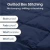 imageFull Comforter Set  7 Piece Bed in a Bag Queen Size Bed Set  Down Alternative Comforter Flat Sheet Fitted Sheet Pillowcases ampamp Shams for All Seasons  Ultra Soft Comfy ampamp Breathable  Navy Blue03  Navy Blue