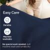 imageFull Comforter Set  7 Piece Bed in a Bag Queen Size Bed Set  Down Alternative Comforter Flat Sheet Fitted Sheet Pillowcases ampamp Shams for All Seasons  Ultra Soft Comfy ampamp Breathable  Navy Blue03  Navy Blue