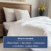 imageFull Comforter Set  7 Piece Bed in a Bag Queen Size Bed Set  Down Alternative Comforter Flat Sheet Fitted Sheet Pillowcases ampamp Shams for All Seasons  Ultra Soft Comfy ampamp Breathable  Navy Blue01  White