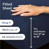 imageFull Comforter Set  7 Piece Bed in a Bag Queen Size Bed Set  Down Alternative Comforter Flat Sheet Fitted Sheet Pillowcases ampamp Shams for All Seasons  Ultra Soft Comfy ampamp Breathable  Navy Blue03  Navy Blue