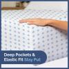 imageKids Baseball Queen 4 Piece Sheet Set  Boys Girls Teens Toddler  Easy Fit Deep Pockets  Breathable Hotel Quality Bedding Sheets  Machine Washable  Wrinkle Free  Cute Cozy Soft  CGK Linens05  Blue Stars