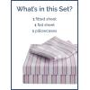 imageKids Baseball Queen 4 Piece Sheet Set  Boys Girls Teens Toddler  Easy Fit Deep Pockets  Breathable Hotel Quality Bedding Sheets  Machine Washable  Wrinkle Free  Cute Cozy Soft  CGK Linens02  Pink Stripes