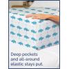 imageKids Baseball Queen 4 Piece Sheet Set  Boys Girls Teens Toddler  Easy Fit Deep Pockets  Breathable Hotel Quality Bedding Sheets  Machine Washable  Wrinkle Free  Cute Cozy Soft  CGK Linens12  Cute Whales