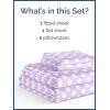 imageKids Baseball Queen 4 Piece Sheet Set  Boys Girls Teens Toddler  Easy Fit Deep Pockets  Breathable Hotel Quality Bedding Sheets  Machine Washable  Wrinkle Free  Cute Cozy Soft  CGK Linens07  Purple Dots