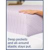 imageKids Baseball Queen 4 Piece Sheet Set  Boys Girls Teens Toddler  Easy Fit Deep Pockets  Breathable Hotel Quality Bedding Sheets  Machine Washable  Wrinkle Free  Cute Cozy Soft  CGK Linens02  Pink Stripes