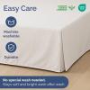 imagePleated Bed Skirt Queen Size  3 Sided Pleated Bed Skirt Queen  UltraSoft Easy Fit with 12 Inch Tailored Drop  Hotel Quality Wrinkle Free ampamp Fade Resistant  for Women Men Kids ampamp Teens  White