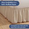 imagePleated Bed Skirt Queen Size  3 Sided Pleated Bed Skirt Queen  UltraSoft Easy Fit with 15 Inch Tailored Drop  Hotel Quality Wrinkle Free ampamp Fade Resistant  For Women Men Kids and Teens  Cream
