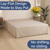 imagePleated Bed Skirt Queen Size  3 Sided Pleated Bed Skirt Queen  UltraSoft Easy Fit with 15 Inch Tailored Drop  Hotel Quality Wrinkle Free ampamp Fade Resistant  For Women Men Kids and Teens  Cream