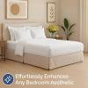 imagePleated Bed Skirt Queen Size  3 Sided Pleated Bed Skirt Queen  UltraSoft Easy Fit with 15 Inch Tailored Drop  Hotel Quality Wrinkle Free ampamp Fade Resistant  For Women Men Kids and Teens  Cream