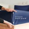 imageQueen 400 Thread Count Cotton Fitted Sheet  Hotel Quality 100 Cotton  Soft ampamp Wrinkle Free  Deep Pockets  Fits Mattress Perfectly with No PopOff Elastic  One Fitted Bottom Sheet Only  Burgundy13  Navy Blue