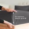 imageQueen 400 Thread Count Cotton Fitted Sheet  Hotel Quality 100 Cotton  Soft ampamp Wrinkle Free  Deep Pockets  Fits Mattress Perfectly with No PopOff Elastic  One Fitted Bottom Sheet Only  Burgundy05  Dark Grey