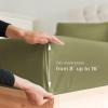 imageQueen 400 Thread Count Cotton Fitted Sheet  Hotel Quality 100 Cotton  Soft ampamp Wrinkle Free  Deep Pockets  Fits Mattress Perfectly with No PopOff Elastic  One Fitted Bottom Sheet Only  Burgundy17  Sage Green