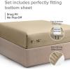 imageQueen 400 Thread Count Cotton Fitted Sheet  Hotel Quality 100 Cotton  Soft ampamp Wrinkle Free  Deep Pockets  Fits Mattress Perfectly with No PopOff Elastic  One Fitted Bottom Sheet Only  Burgundy07  Cream