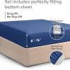 imageQueen 400 Thread Count Cotton Fitted Sheet  Hotel Quality 100 Cotton  Soft ampamp Wrinkle Free  Deep Pockets  Fits Mattress Perfectly with No PopOff Elastic  One Fitted Bottom Sheet Only  Burgundy13  Navy Blue